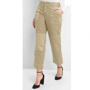 GAP High Rise Patch Utility Chino Pants in Khaki